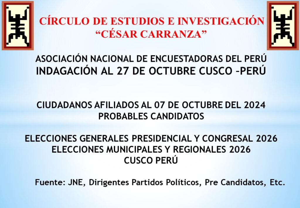 PROBABLES CANDIDATOS EN EL 2026